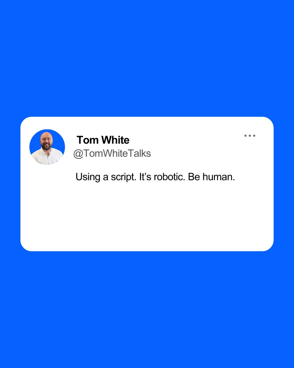 TomWhiteTalks's tweet photo. Discover 3 ways to avoid cold calling mistakes and boost your sales! 

DM me to chat 🔥

Comment what you want next ❗

♻️ Share for others' benefit! ♻️

#SalesTips #ColdCallingSuccess #BoostYourSales #LeadGeneration https://t.co/GmKwitx0b2