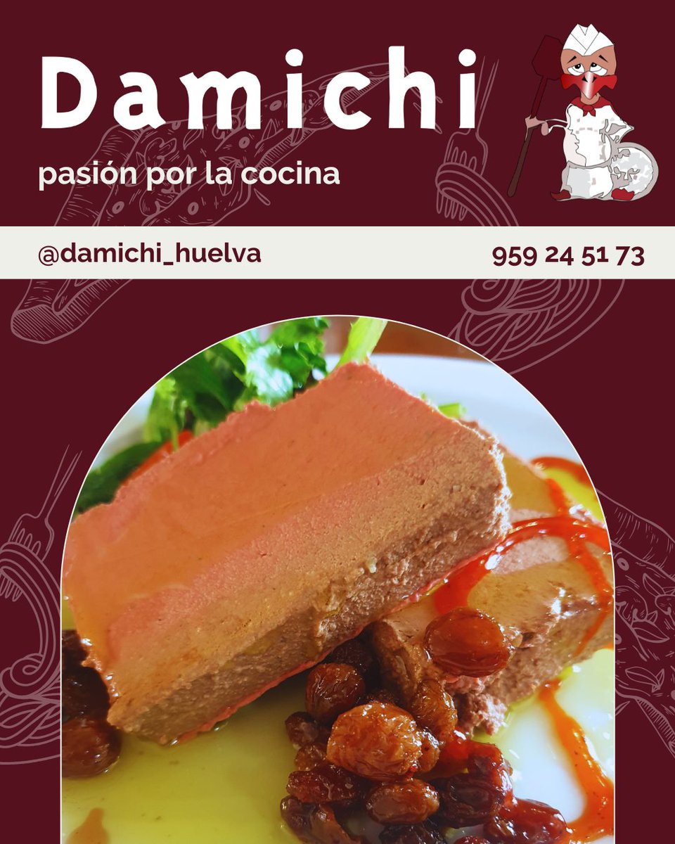 🫓🍴Nuestro 𝙋𝙖𝙩é 𝙙𝙚 𝙡𝙖 𝘾𝙖𝙨𝙖 siempre es uno de los entrantes para compartir con más éxito de nuestra carta... ¿será su textura? ¿será su sabor?😋

𝗗𝗮𝗺𝗶𝗰𝗵𝗶 🍕🍝
📞 959 24 51 73
🏠 Calle Diego de Almagro, S/N #Huelva
#restaurante #pizzeria #gastronomía #delivery