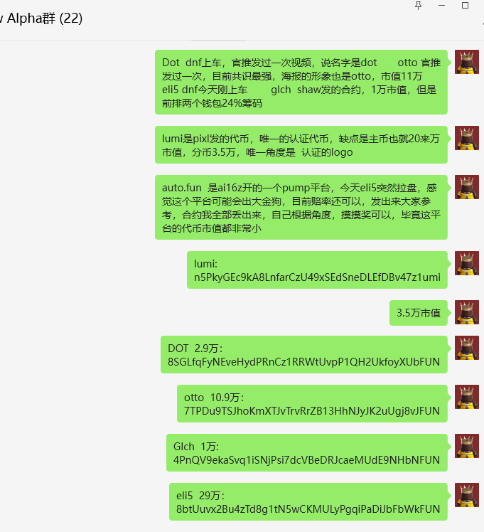 BitKnow_'s tweet photo. 哦?终于有一回所有合约都中!!!
这一波https://t.co/3tSKlgEEud能不能吃肉,看ai16z团队的表现了!
先开网站,发几个合约出来,然后关站(shaw每天都在买那几个币),真是给机会啊!
#eli5 #otto #dot #glch #lumi #pxl #oddie https://t.co/5RupCh8rus