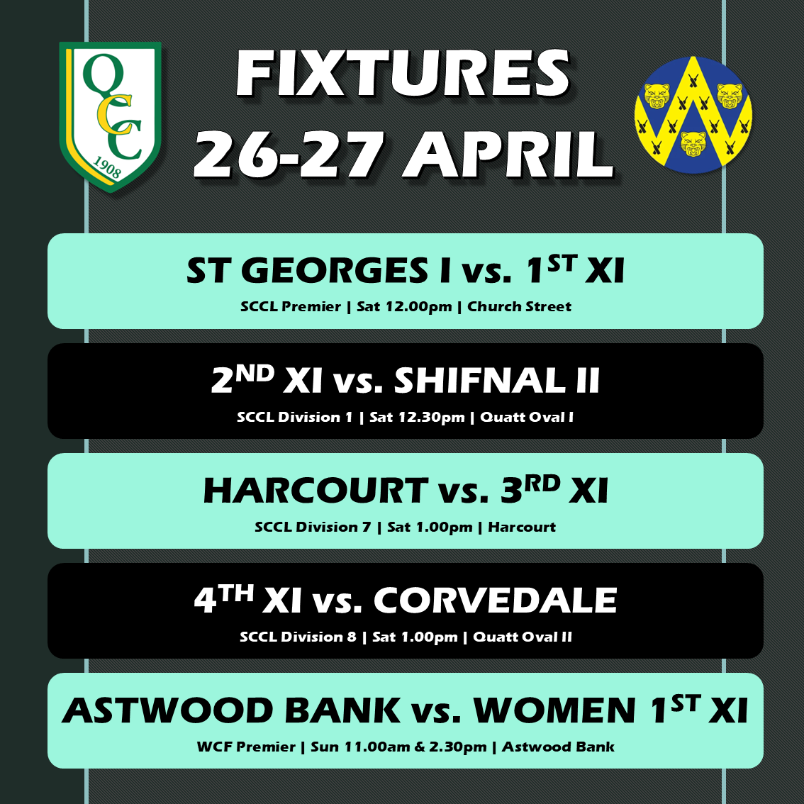 Quatt Cricket Club (@quattcc) on Twitter photo All five senior sides are in action this weekend as the 2025 league season kicks off!
<a href="/ShropCCLeague/">ShropshireCCLeague</a> All five senior sides are in action this weekend as the 2025 league season kicks off!
<a href="/ShropCCLeague/">ShropshireCCLeague</a>