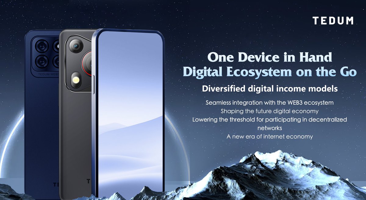TEDUM_8RAGON's tweet photo. 📱With #TEDUM in hand, dive into the future of Web3🌐
  
💡Unlock diverse digital income models and shape the next era of the decentralized economy. 🌐 https://t.co/TCHYtfyfuf
