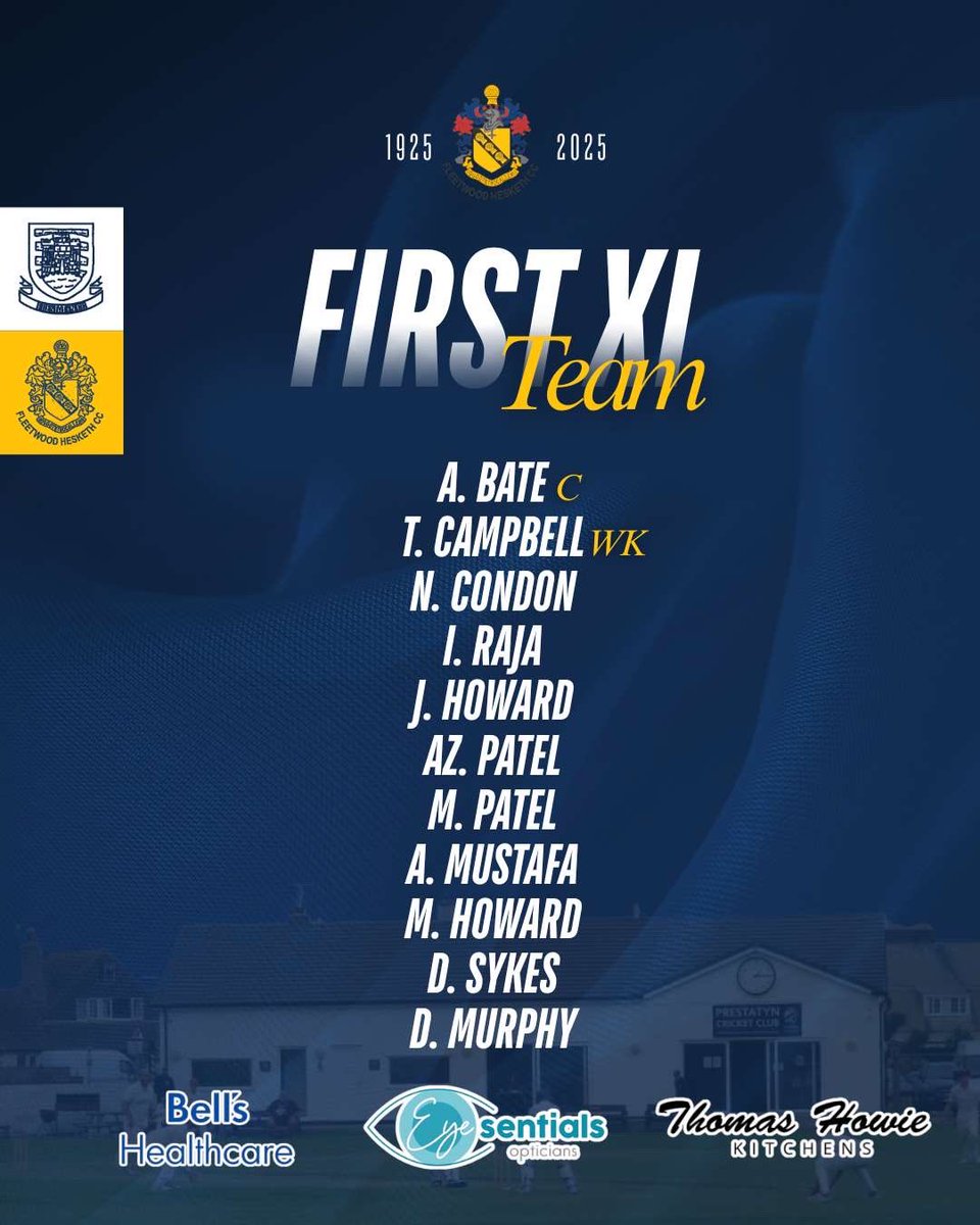 fhcricketclub's tweet photo. Here are our 1XI, 2XI, and 3XI teams to face:

Prestatyn CC 1XI (A)🏏 
Hightown St. Mary’s CC 2XI (H)🏏
Leigh CC 3XI (H)🏏

Good Luck to all those Playing!
#fleetwoodheskethcc #fhcc #cricket #southport https://t.co/Ohvcy8j1lW