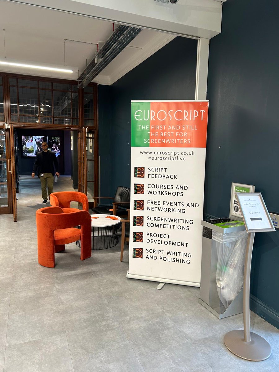 Euroscript's tweet photo. We’re at the London Screenwriters Festival #LondonSWF for the next three days - come and say hello https://t.co/Zm6iXILUld