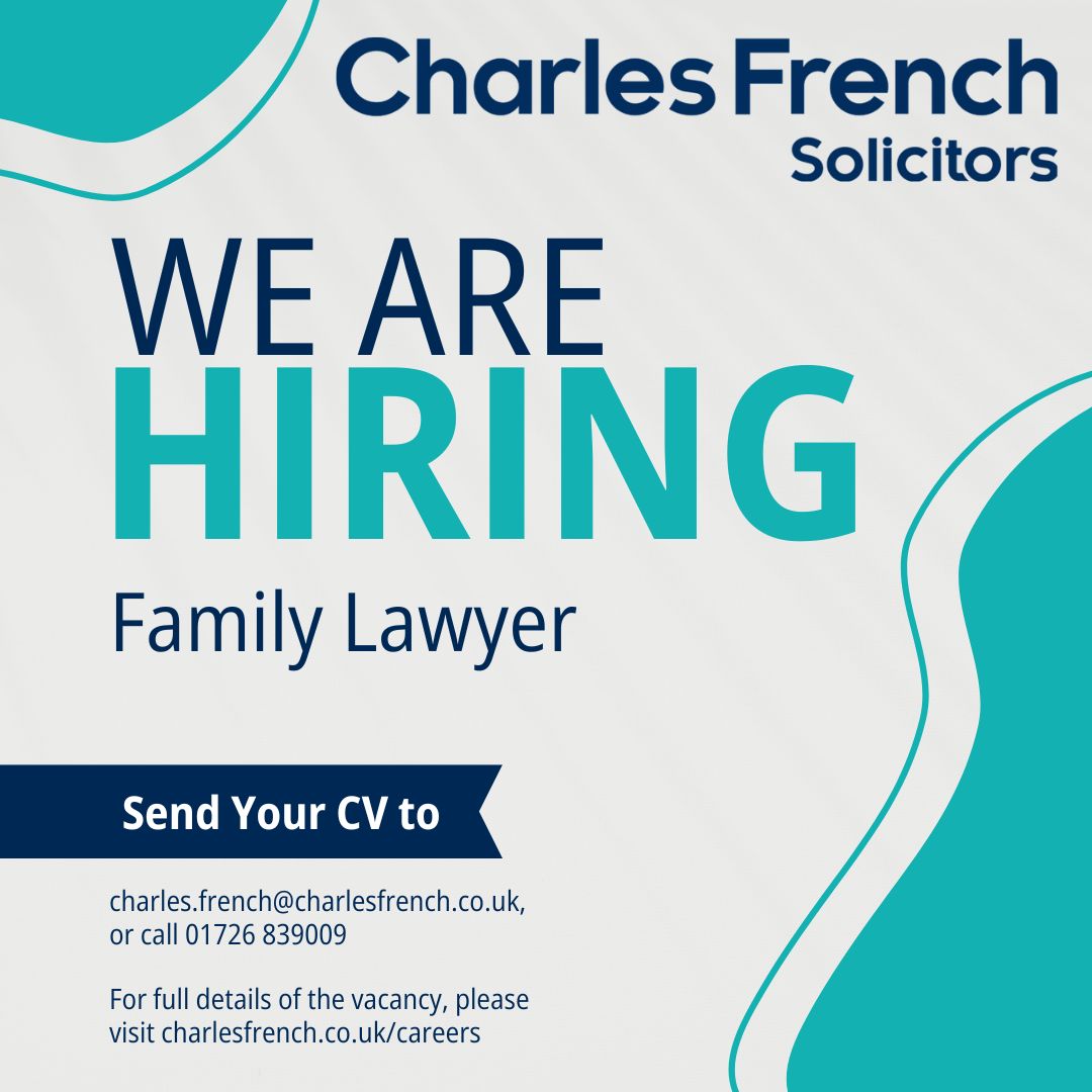 CFrenchsols's tweet photo. Are you an experienced family lawyer seeking a new opportunity? Look no further! We are currently seeking a skilled and self-motivated family lawyer to join our family department. Please visit our website for more information.
 
 #jobvacancy #opportunity #property #lawyer https://t.co/vJsB5psls2