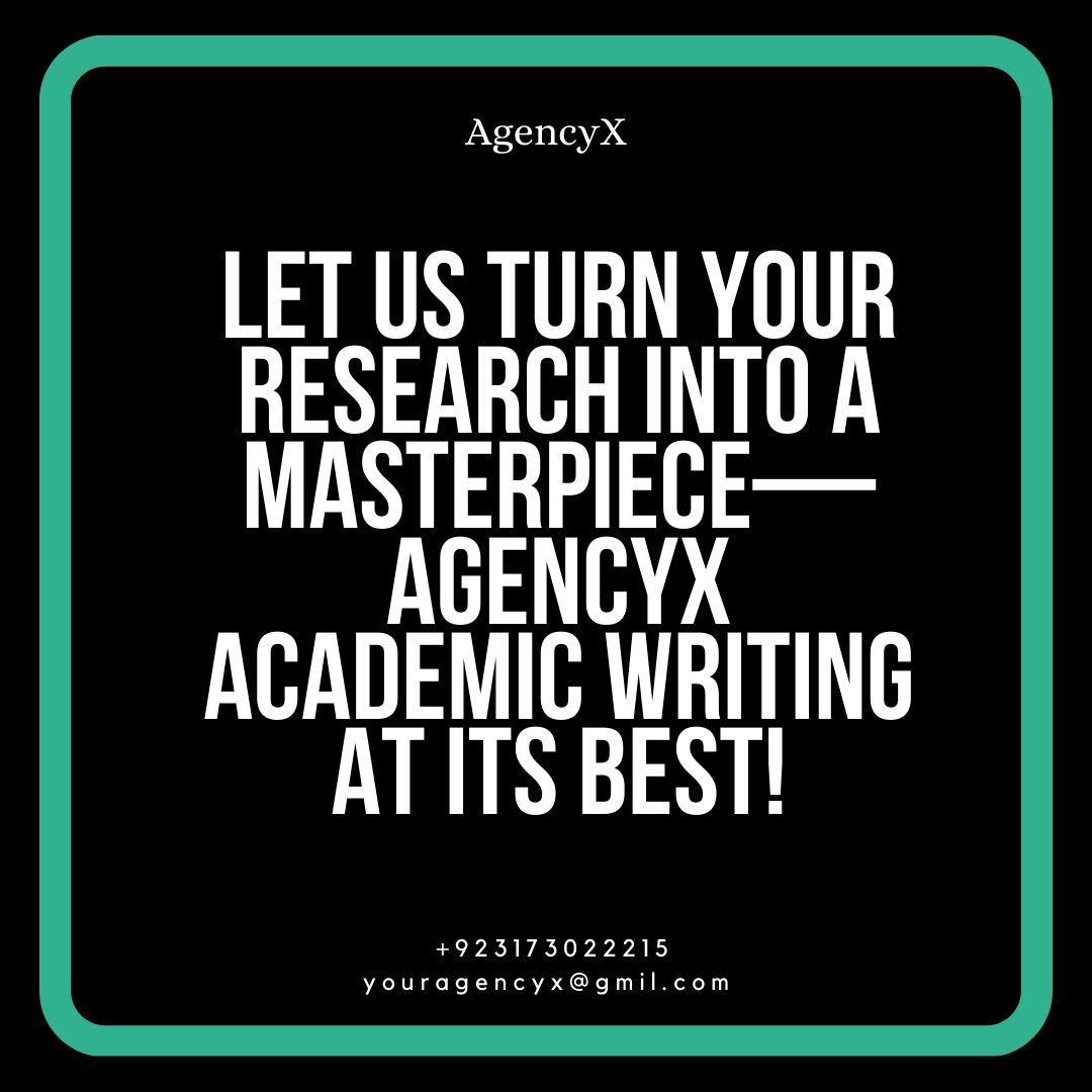 weagencyx's tweet image. Struggling with Your Research Writing? Let AgencyX Help You Succeed!

#ResearchWriting #AcademicWritingHelp #ThesisHelp #DissertationWriting #ResearchExperts #AcademicSupport #AgencyX #WritingServices #UKStudents #AustraliaStudents #CustomResearch #ProfessionalWriters