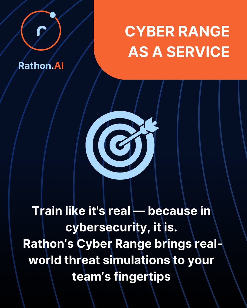 RathonAI's tweet photo. Practice like it's real — because it is.
Train with Rathon’s Cyber Range.

#CyberSimulations #CyberRange #RathonAI https://t.co/IRzcZ7RPiA