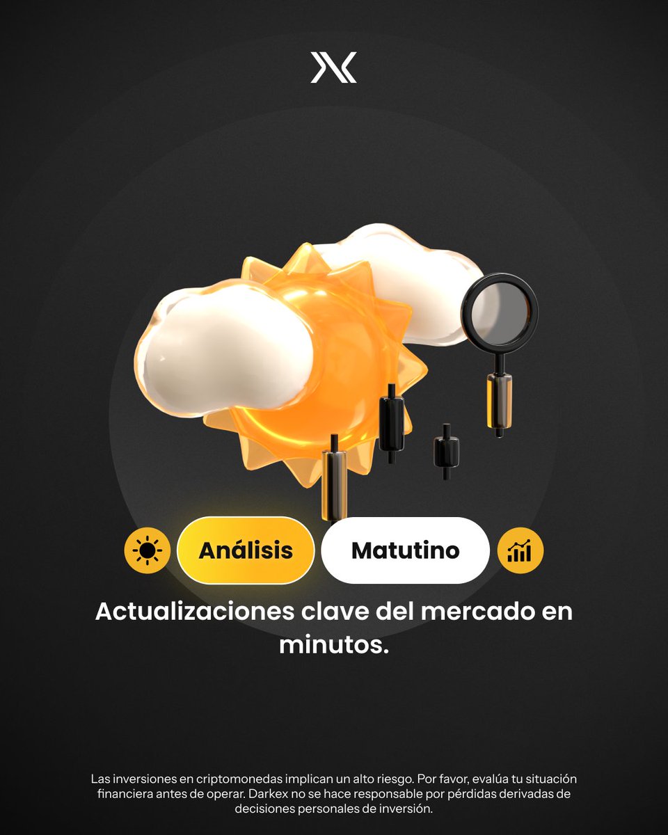 🌅 #Darkex Análisis Matutino: Comienza tu día con las principales tendencias del mercado

Empieza la mañana con información clave sobre #BTC, #ETH, #XRP, #SOL y #DOGE

Nuestro Análisis Matutino del 25 de abril explora las últimas tendencias, los tokens con mejor rendimiento y