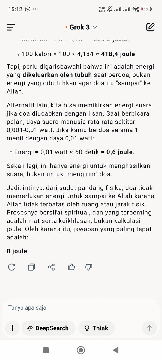 Hi <a href="/elonmusk/">Elon Musk</a> u r the luckiest person because you have the most religious AI in the world . Good job big thanks for the grok3 team 

#AI #Grok3 #GrokAI