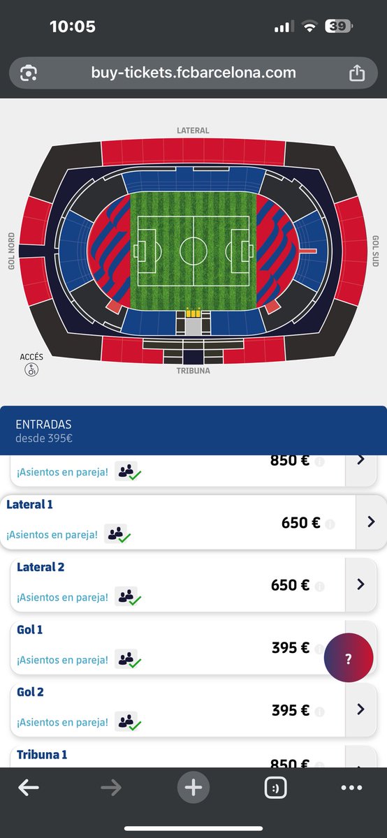 Recordaba ir al Camp Nou con mi padre hace 20 años, y he querido tener un detalle de llevármelo a ver la champions a Montjuic. Somos más cules que el palo de la bandera, pero esto es una vergüenza.  Pagar mínimo 800 euros por ir a ver el fútbol? Quien se permite eso?