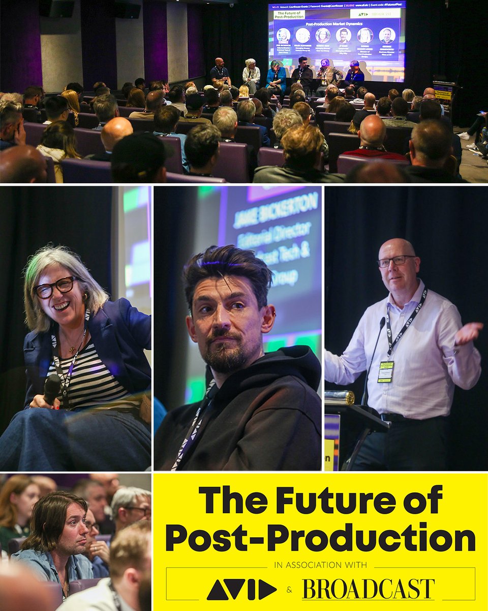 Avid's tweet photo. A packed house at the Future of Postproduction Forum in London this week! In partnership with @Broadcast_Tech, we explored the latest postproduction trends.
Download The Future of Post Report ▶️ https://t.co/sZtNGcxJ57
#avidfutureofpost #postproduction #avid #london #broadcast https://t.co/A0DScJzDtQ