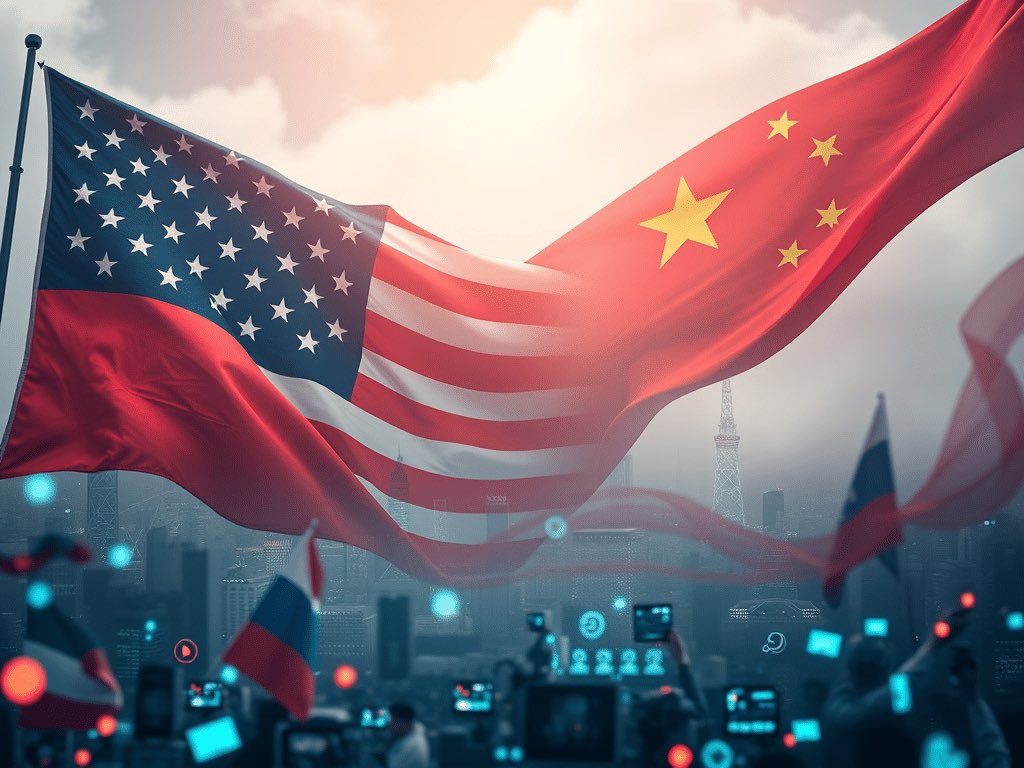 The USA-China Propaganda War: Old Battles, New Tactics!

The global power struggle between the US and China has transformed into a sophisticated propaganda war.📡

👉🏻 actnow4planetearth.com/the-usa-china-… #USvsChina #Propaganda #Digital