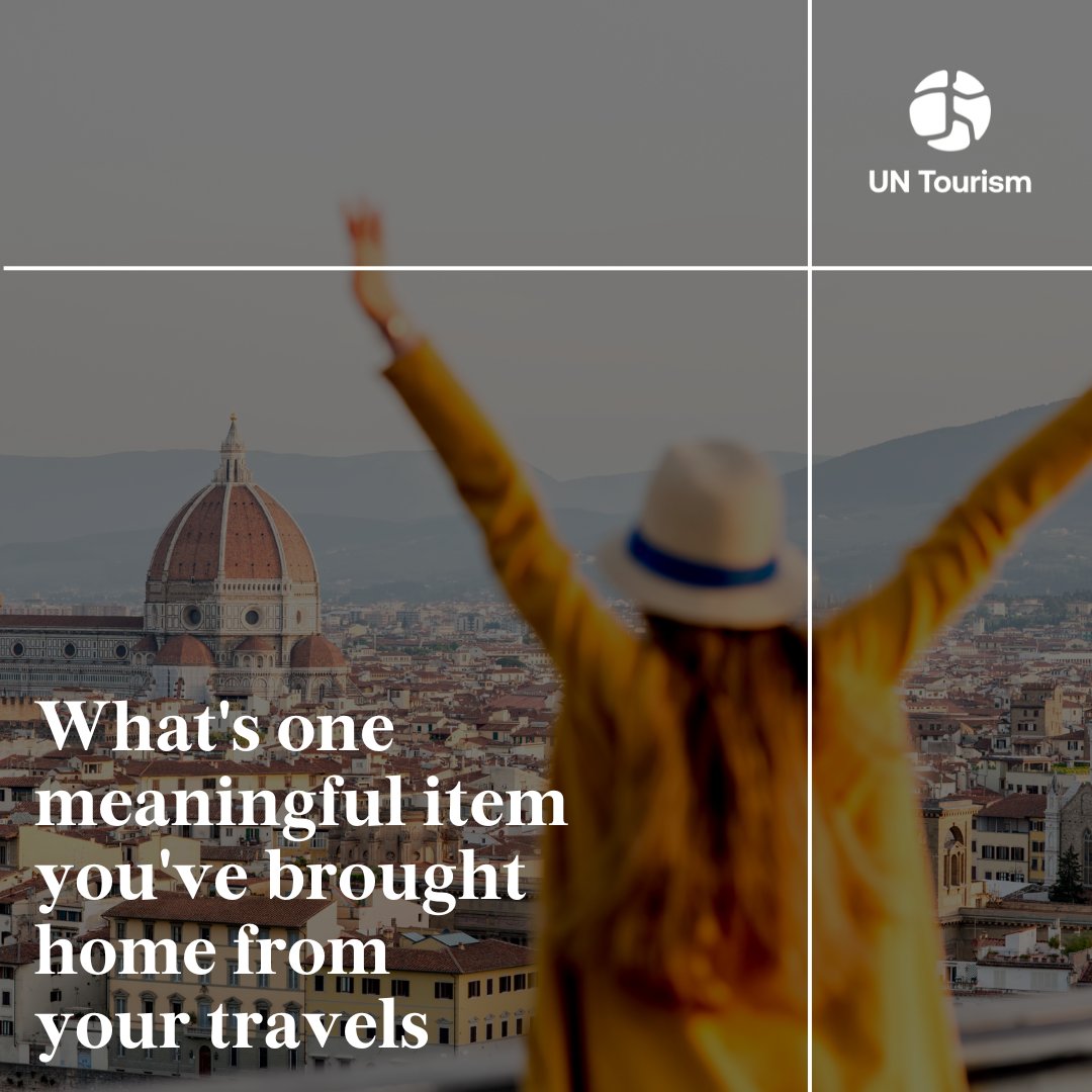 UNWTO's tweet photo. The best souvenirs come with stories.

What's one meaningful item you've brought home from your travels, and why does it matter to you?

Tell us below !✨ https://t.co/5KzbIZ10MH