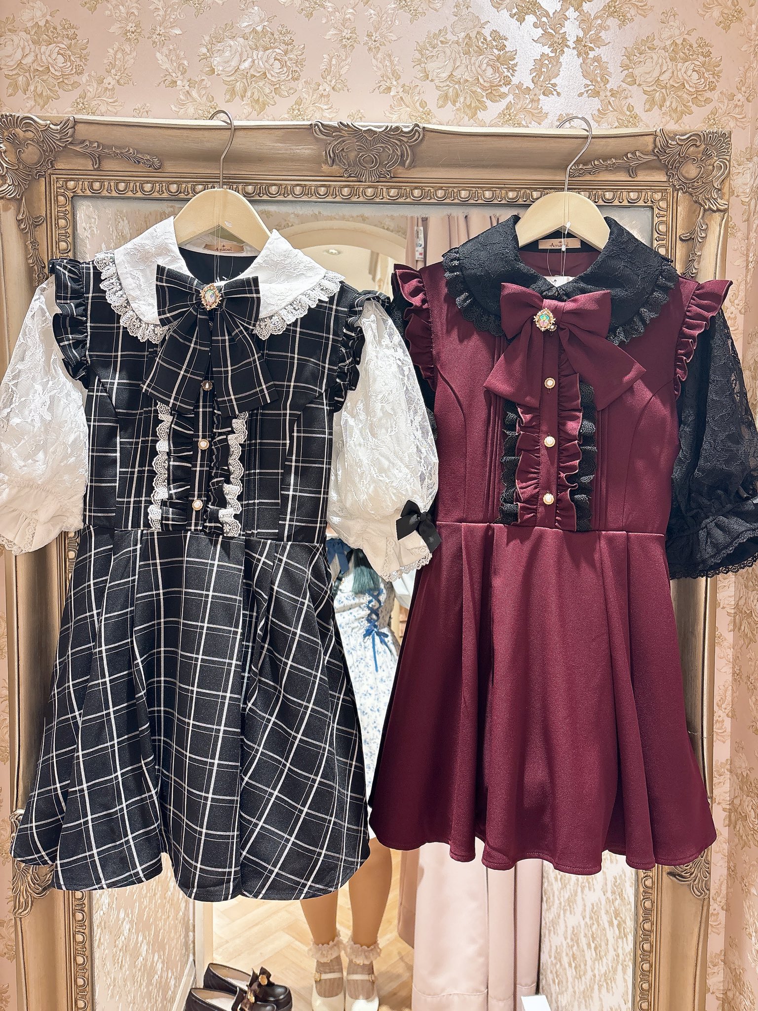 Amavel アマベル　セットアップ 🐰🖤🎀 ・ ・ #半袖レースバッスルセットアップ_amavel