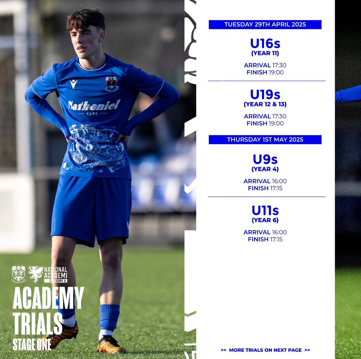 Penybontacademy's tweet photo. We have received lots of emails regarding our 25/26 trials.

As per the registration form you will need to register your child for next season’s age group. (If U11 now. Register for 25/26 U12)

Form below ⬇️

https://t.co/vck4kzKRjd

Registration closes 27.04.25 at 12:00. https://t.co/B24mr7ukke