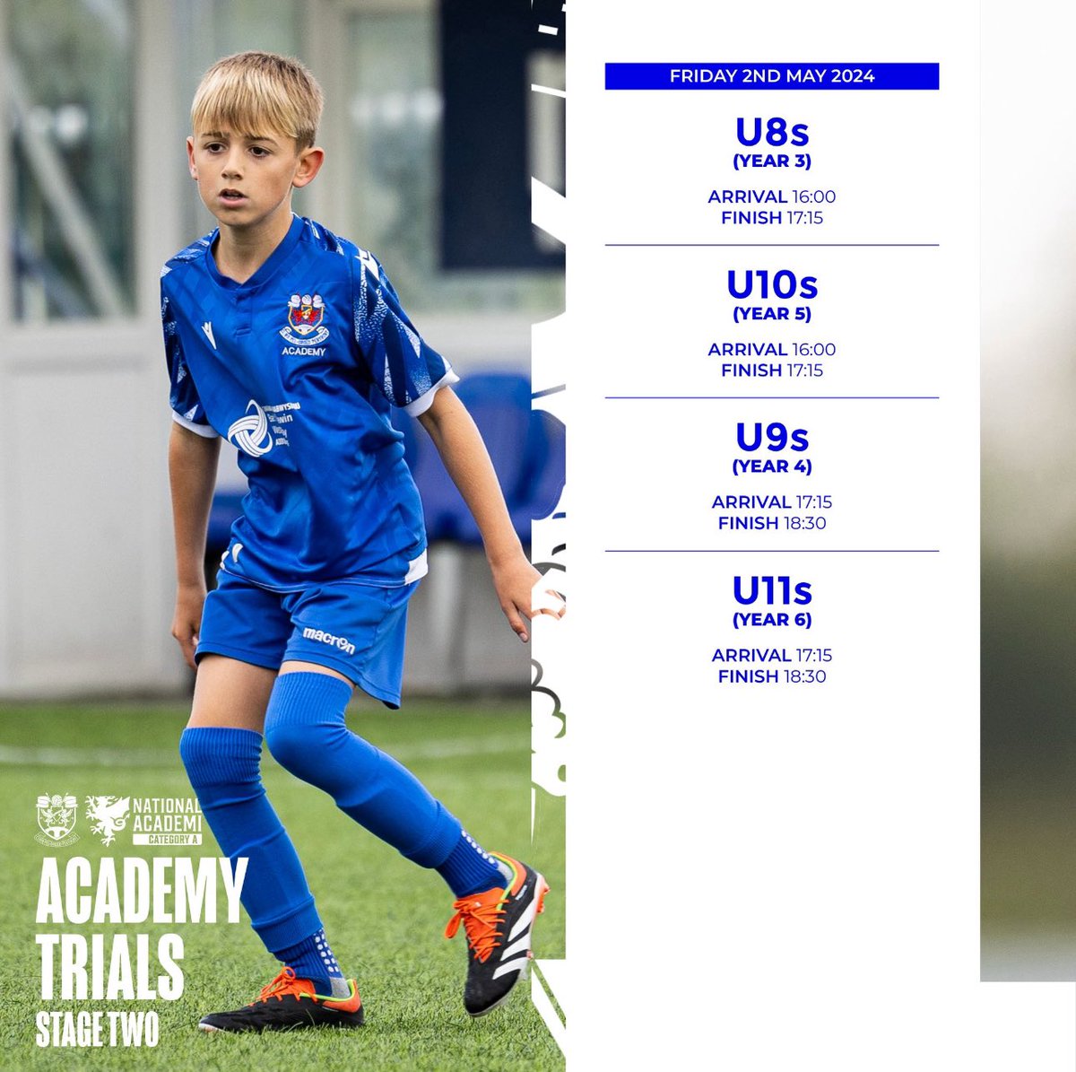Penybontacademy's tweet photo. We have received lots of emails regarding our 25/26 trials.

As per the registration form you will need to register your child for next season’s age group. (If U11 now. Register for 25/26 U12)

Form below ⬇️

https://t.co/vck4kzKRjd

Registration closes 27.04.25 at 12:00. https://t.co/B24mr7ukke