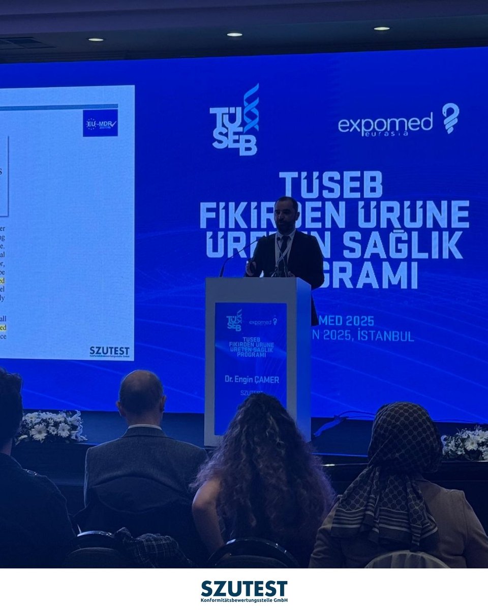 Our Internal Clinician Dr. Engin Çamer spoke to the medical device stakeholders about Post Market Surveillance in a panel hosted by TÜSEB at expomed 2025 exhibition. Thank you to all participants for their productive involvement and high interest in listening.

#szutestgmbh