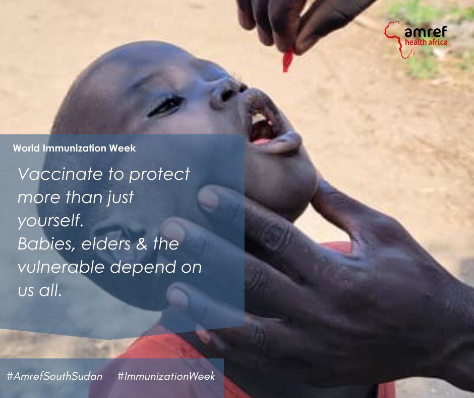Getting vaccinated means protecting more than just yourself. 💉
In #SouthSudan, babies, elders, and those with weak immunity depend on us.
Let’s build community protection — together.
#AmrefSouthSudan  #ImmunizeSouthSudan