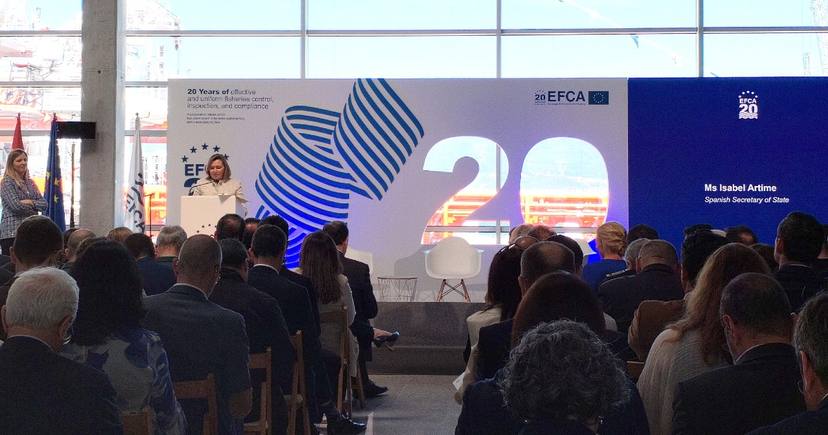 👉 Celebramos coa  <a href="/EFCA_EU/">European Fisheries Control Agency</a> seus 20 anos. Noraboa! Seguiremos ao voso carón en prol dunha pesca sostible e unha economía azul resiliente.
🔵 Comprometidos coa transferencia de coñecemento e a capacitación do talento para os retos futuros.
#EFCA20years #SustainableFisheries