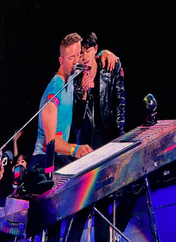 BTS #JIN AND COLDPLAY'S CHRIS MARTIN