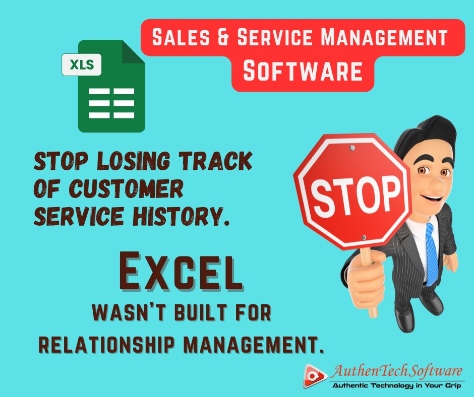 AuthentechSoft's tweet image. Excel for sales/service tracking? 🤯 Headache, right? Excel isn&apos;t for customer relationships! Stop losing data. ✋

Our Sales &amp;amp; Service Software for Indian businesses makes tracking history &amp;amp; service easy, all in one place!

DM for a demo! #SalesManagement #ServiceManagement