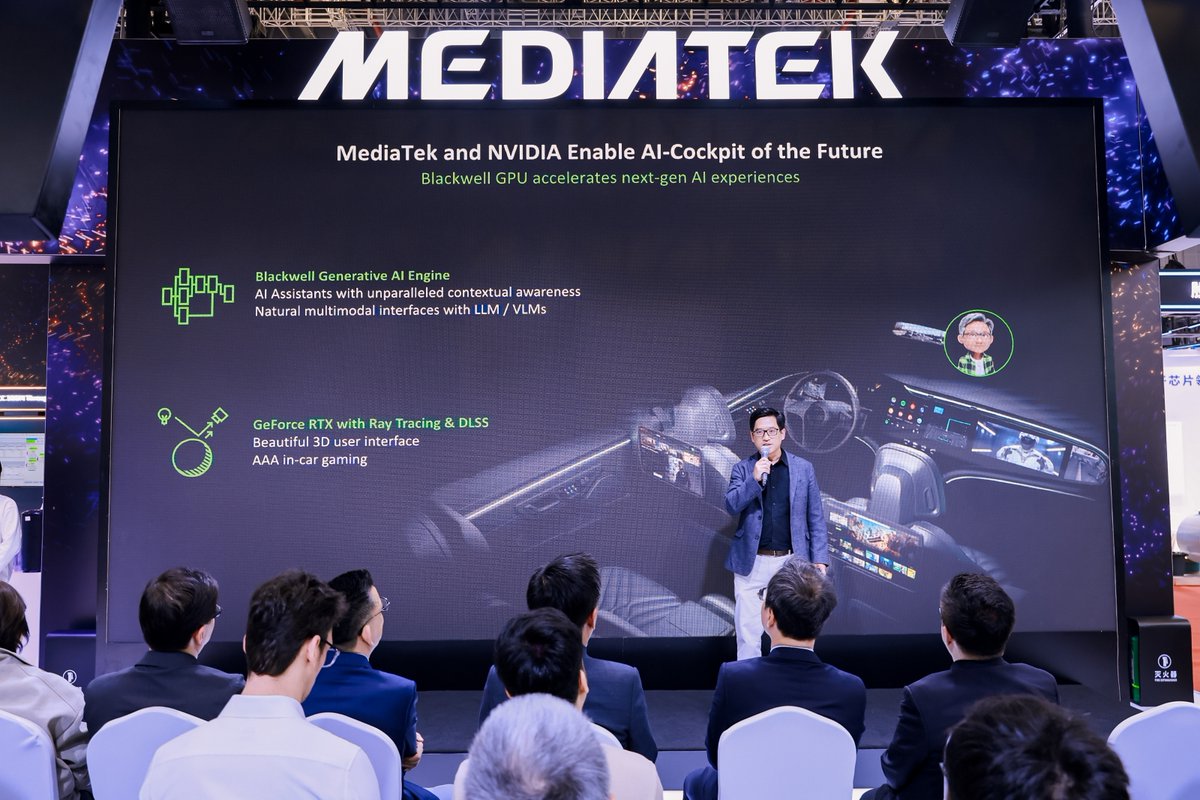 MediaTekJPN's tweet photo. MediaTekは、Auto Shangai 2025において、MediaTek Dimensity Auto Cockpit Platform C-X1とDimensity Auto Connect Platform MT2739を発表しました。#DimensityAuto https://t.co/eAa0vLfyd9