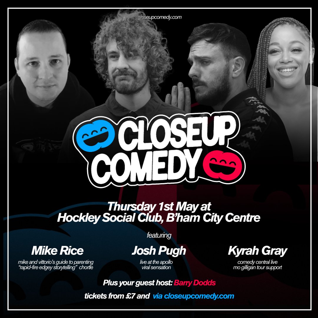 closeupcomedyuk's tweet image. JOSH PUGH ADDED TO OUR NEXT SHOW
Freddy can no longer make our next show at @HockleySocialCl so we've shuffled things around a bit and have made room for one of the most in-demand comics on the circuit currently: @JoshPughComic! 😍
🎟️ £10 TICKETS: skiddle.com/e/40488197