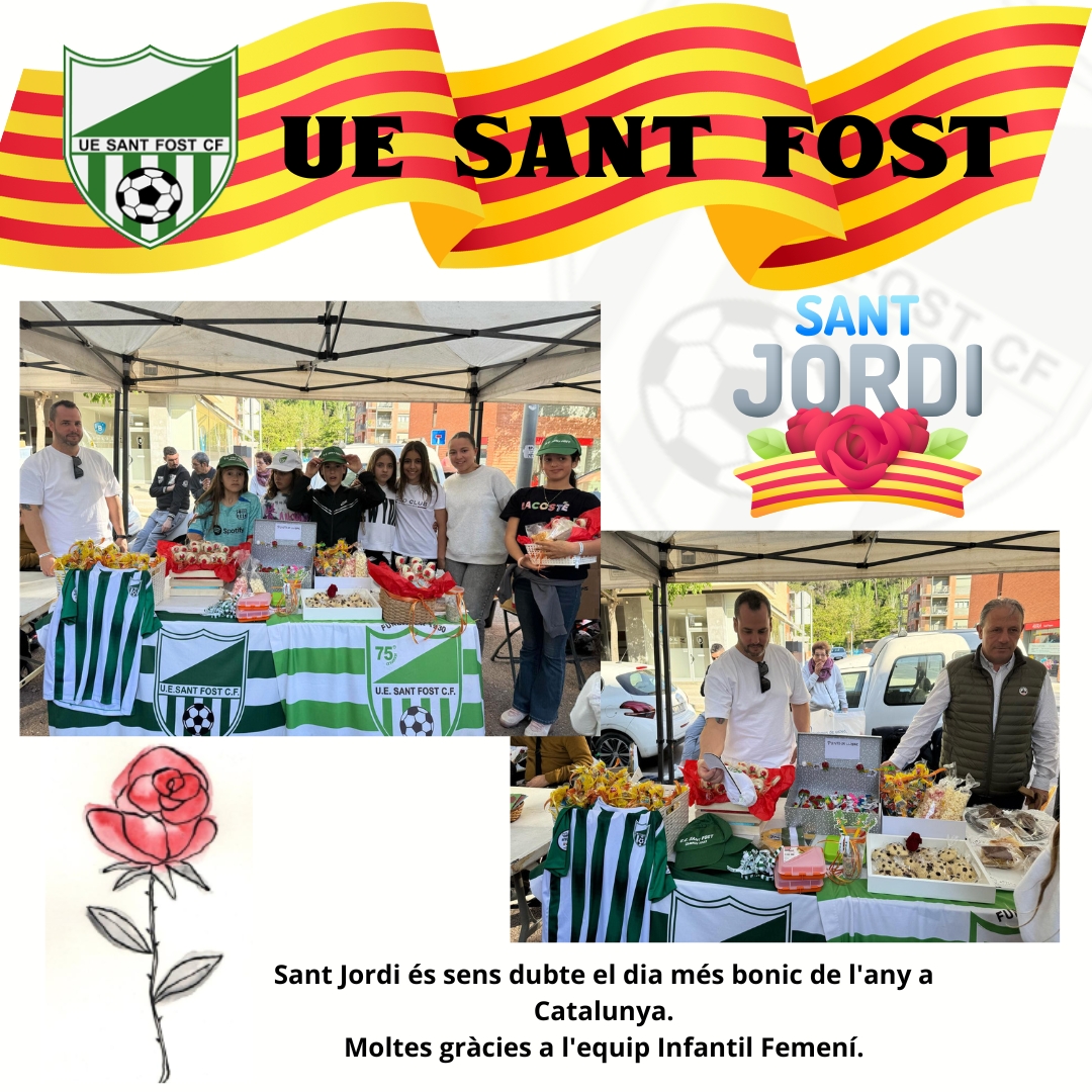 uesantfost's tweet photo. Sant Jordi és sens dubte el dia més bonic de l'any a Catalunya.
Moltes gràcies a l'equip Infantil Femení.🌹🌹🌹🌹🌹🌹🌹🌹🌹🌹🌹🌹 https://t.co/9X6uusRsal