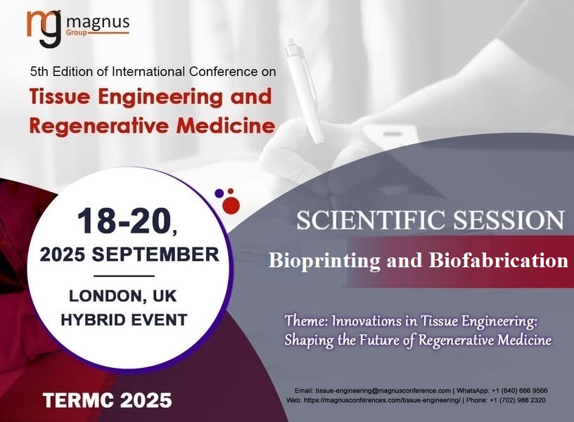 Tissue Engineering and Regenerative Medicine (@termcevent) on Twitter photo 🚀 Don’t miss out on the <a href="/TERMCevent/">Tissue Engineering and Regenerative Medicine</a> by <a href="/magnus_group/">Magnus Group</a>! 🌍
📅 Sept 18-20, 2025
📍 #London #UK & #Virtual (#HybridEvent)
🧬 Scientific session on "Bioprinting and Biofabrication"
🔗 Register: magnusconferences.com/tissue-enginee…
📲 +1 (702) 988-2320
💬 +1 (640) 666-9566
#TERMC2025 🚀 Don’t miss out on the <a href="/TERMCevent/">Tissue Engineering and Regenerative Medicine</a> by <a href="/magnus_group/">Magnus Group</a>! 🌍
📅 Sept 18-20, 2025
📍 #London #UK & #Virtual (#HybridEvent)
🧬 Scientific session on "Bioprinting and Biofabrication"
🔗 Register: magnusconferences.com/tissue-enginee…
📲 +1 (702) 988-2320
💬 +1 (640) 666-9566
#TERMC2025