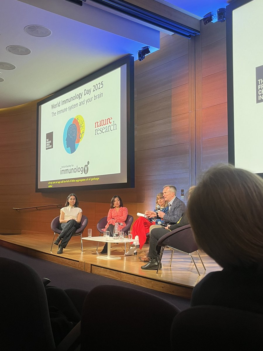 Great talk and panel session at the Crick Institute last night on the relationship between the immune system and the brain for World Immunology Day!