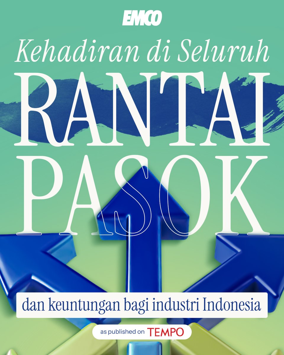 EMCOPaint's tweet photo. Group perusahaan yang menghadirkan EMCO punya rangkaian lengkap dari hulu ke hilir rantai pasok cat kayu besi, sehingga memastikan kawan EMCO selalu mendapatkan kualitas dan harga terbaik di kelasnya! 👍
#EMCOpaint #EMCOlux #catkayudanbesi #tipsbisnis #pabrikcat #distributor #supplychain