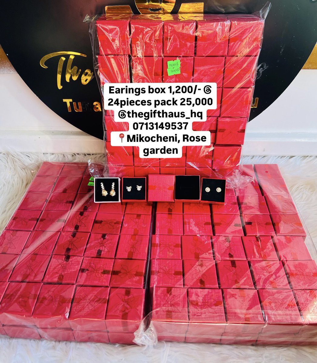 thegifthaus's tweet photo. Vibox vya kuwekea hereni/pete bei yake ni 1200 tuu.
Bando la pisi 24 utapata kwa 25,000 tuu.
📍Tunapatikana
Dar, Mikocheni- Opposite to rose garden
Tunatuma popote pale.
Call/text/WhatsApp
📱0713149537
Karibu sana
#giftitems #giftboxes🎁 #giftitemswholeseller https://t.co/wLVolnGr6n