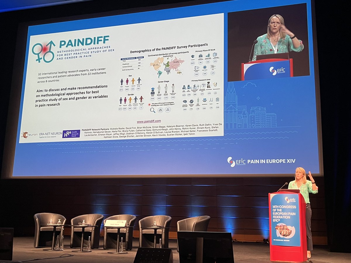 DavidFinn14's tweet image. Wonderful plenary talk by my good friend and close collaborator Dr Michelle Roche at EFIC in Lyon this morning! @MRocheLab @GalwayNeuro @CPainResearch