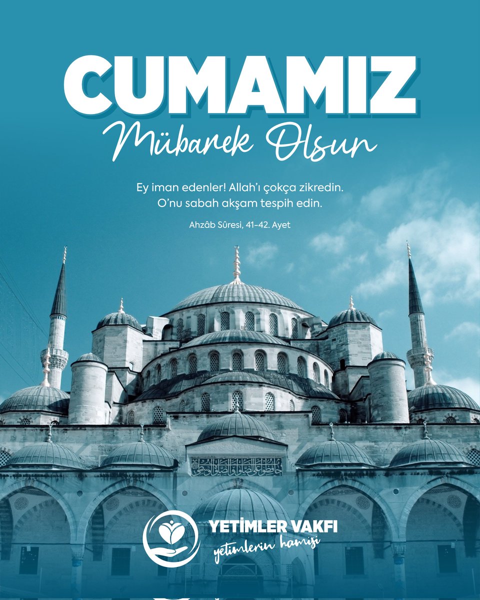 Ey iman edenler! Allah'ı çokça zikredin. O'nu sabah akşam tespih edin.

(Ahzab Suresi, 41-42)

#HayırlıCumalar