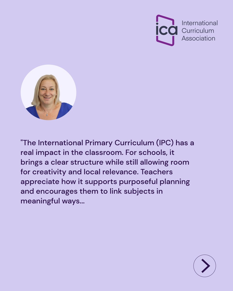 IC_Association's tweet image. Ahead of its 25th Anniversary in September, Head of the International Primary Curriculum (IPC), Jacqueline Harmer, has shared her thoughts on what makes the IPC so impactful and transformative for our learners.
Join the celebrations: internationalcurriculum.com/international-…