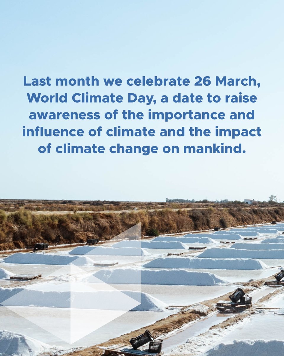 SEASALTEurope's tweet photo. 🌍 Last month we joined the celebration of the 26th of March, #WorldClimateDay. 💚A special day to raise awareness and sensitize about the importance and influence on Climate Change.  #SeaSaltworks #SEASALTEurope #health #SeaSalt #Nature #Sustainability #organicproduct https://t.co/tB2Zj0MPmM