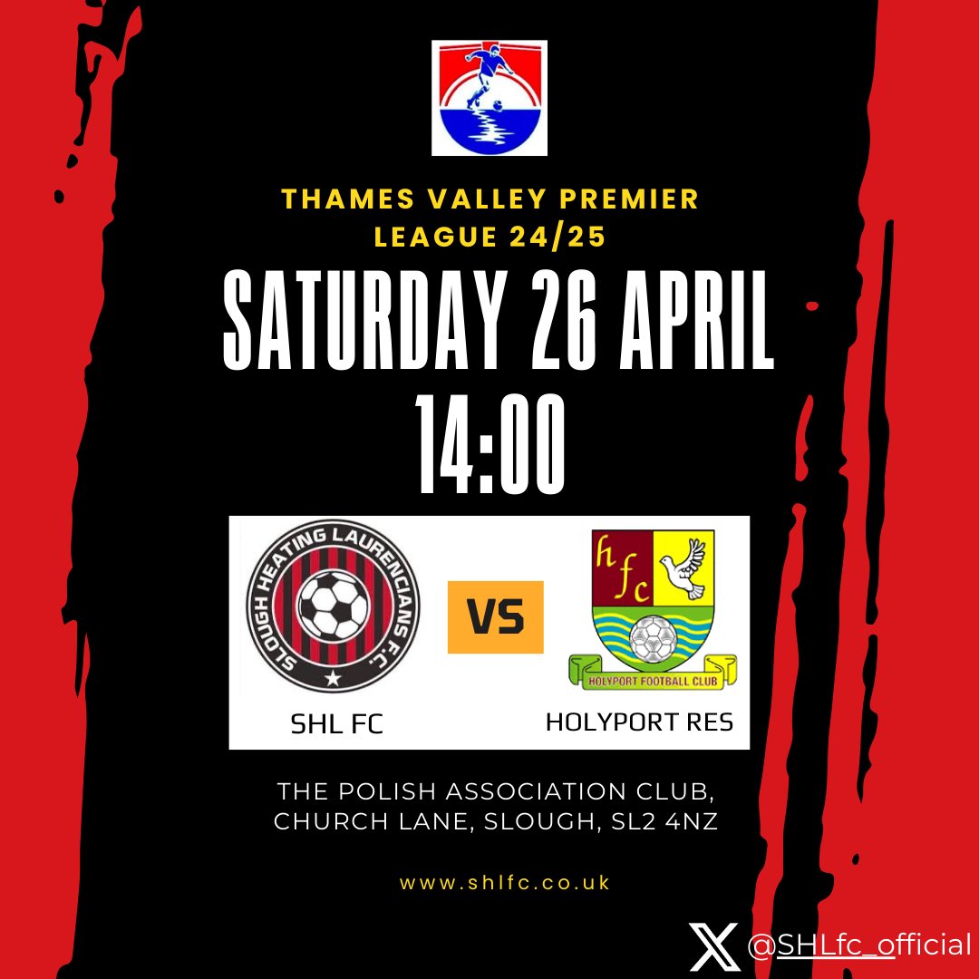 Home league action this Saturday 🤩

We welcome an in form @Holyportreserv1 side who will be looking to finish off the season strong! 

Come and get your local football fix 
🏟️The Polish Association club 
📍SL2 4NZ 
🍻🍔Bar open as always 
<a href="/KEMPYBOY10/">Thomas Kemp</a> <a href="/fiberkshire/">Football in Berkshire</a> 
#TVP #football