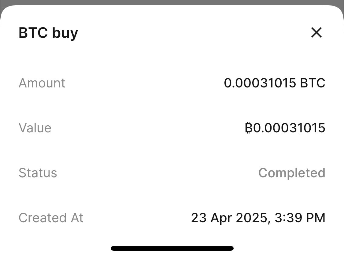 Weekly DCA #Bitcoin done.