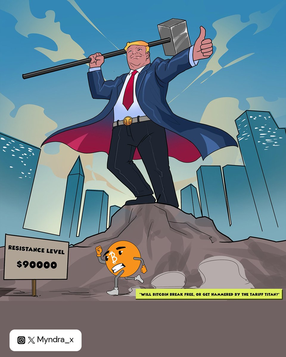 Will Bitcoin break free, or get hammered by the Tariff Titan. Will the current $BTC price hold off?

$BTC