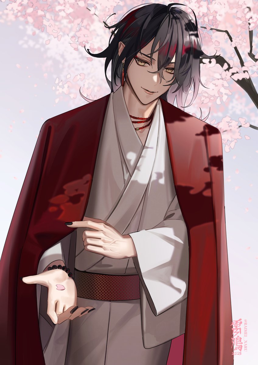 雷鳴ナル【じそ 東4 ゆ-44】 (@raimei__naru) on Twitter photo Happy Birthday, vox!
Celebrating you with cherry blossoms and kimono.
桜と着物でお祝い🌸
Vox誕生日快樂!
#Akurylic #AkumaClanniversary2025 Happy Birthday, vox!
Celebrating you with cherry blossoms and kimono.
桜と着物でお祝い🌸
Vox誕生日快樂!
#Akurylic #AkumaClanniversary2025