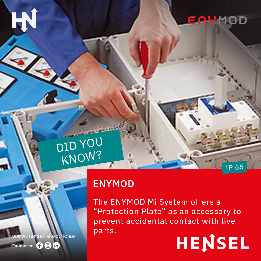 Hensel_Electric's tweet image. 🤔Did you know our #𝐄𝐍𝐘𝐌𝐎𝐃 𝐌𝐢 𝐬𝐲𝐬𝐭𝐞𝐦 has a “𝐏𝐫𝐨𝐭𝐞𝐜𝐭𝐢𝐨𝐧 𝐏𝐥𝐚𝐭𝐞” as an accessory that provides a barrier to prevent accidental contact with live parts, reducing the risk of electric shock? 🔌💡

#Hensel

Visit us at: hensel-electric.ae