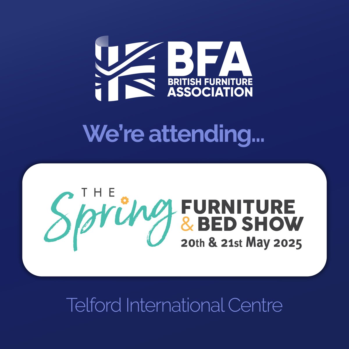 We’re looking forward to attending The Spring Furniture and Bed Show on the 20th and 21st May at Telford International Centre – a key event in the UK furniture industry calendar.

 👉 You can register at: eventdata.uk/Visitor/Spring…