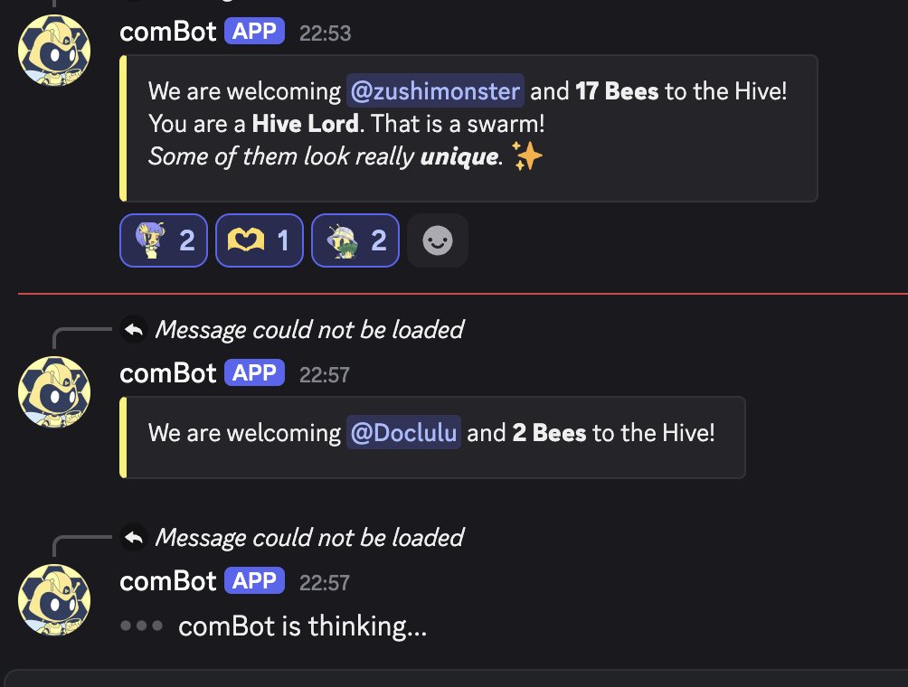 hardcodepunk's tweet photo. Come see comBot in action 👇
🍯 https://t.co/dXrYEoL7mq
🐝 Explore B Side:
https://t.co/sQTUB6GhWd
Opensource:
https://t.co/VBCW6lg5F8
Follow @0x_moonlight — I’m building special, evolving web3 shit on-chain.
#NFTs #Berachain #Web3Builder #comBot #BsideNFT $bera https://t.co/LHXValcOJZ