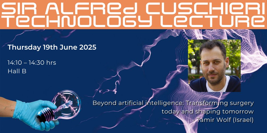 Don't miss Tamir Wolf (Israel) at #EAES2025 delivering the Sir Alfred Cuschieri Tech Lecture: Transforming surgery today &amp; shaping tomorrow 🗓 19 June ⏰ 14:10 📍 Hall B, Sava Centar, Belgrade. #SurgicalInnovation #MedTech #FutureOfSurgery
All info: eaes.eu/programme