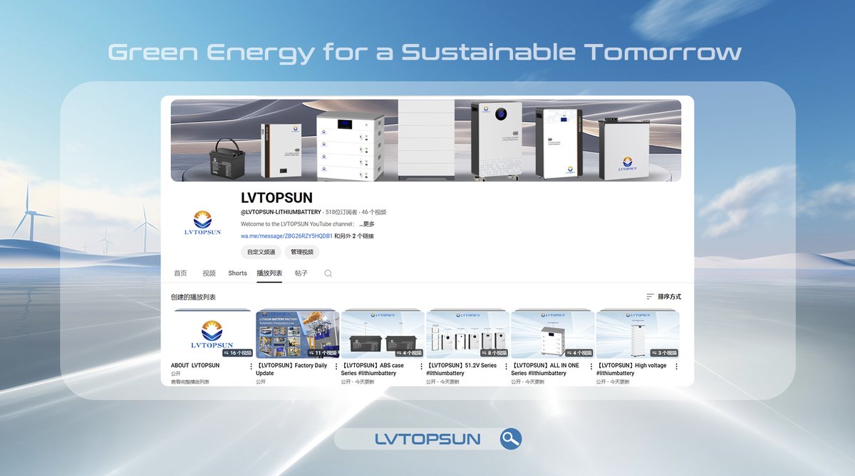 LVTOPSUN's tweet photo. 🌏LVTOPSUN Official YouTube Channel

👇Unlock Sustainable Energy with us

https://t.co/oHSVjFlC9n https://t.co/1kl4xAqKj4