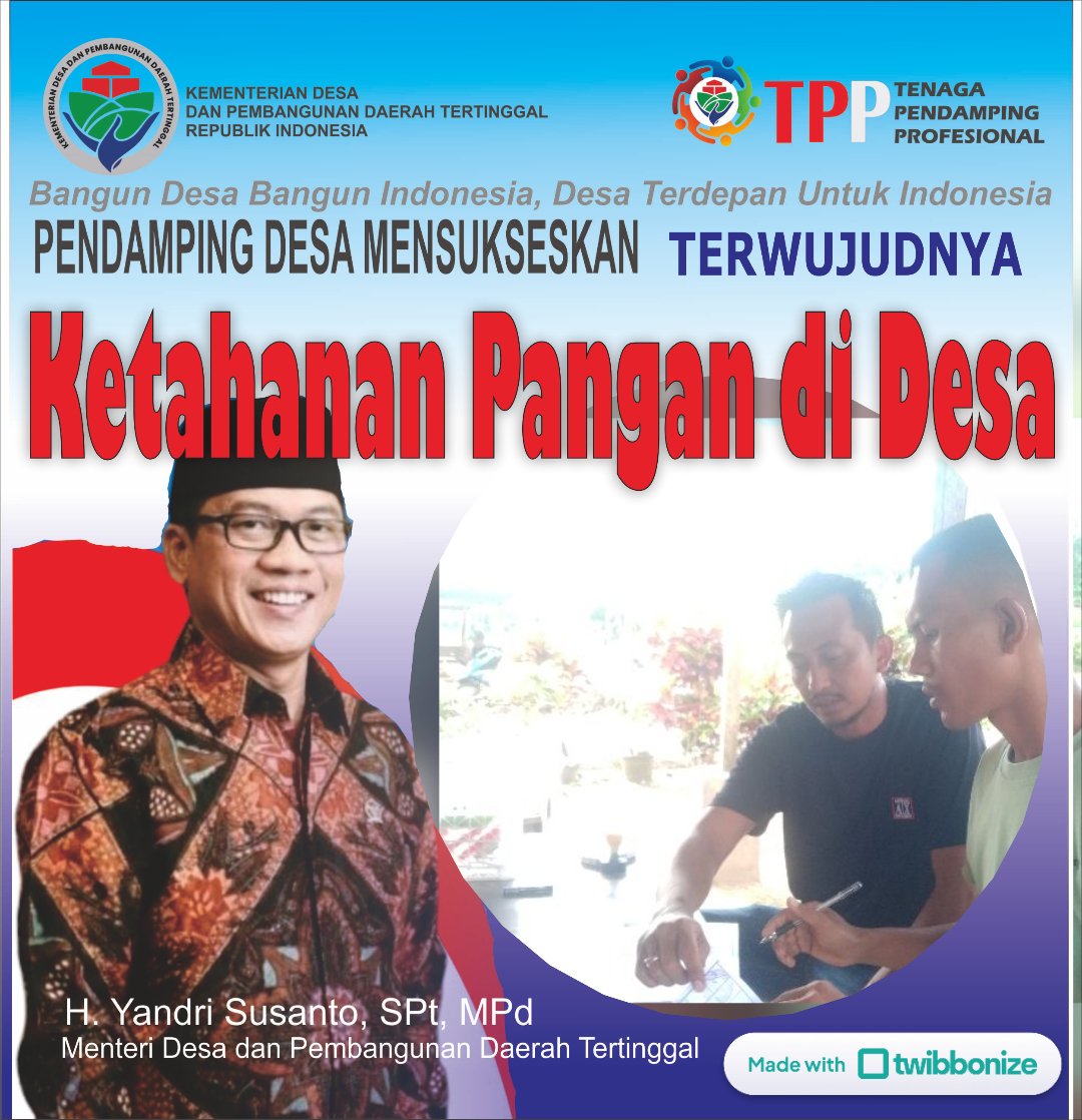 โณ๐'๐๐ฝ๐พ ๐
๐ฟ๐ฟ (@abdullmuthy) on Twitter photo Ketahanan pangan untuk kesejahteraan rakyat di desa
#TerimaKasihPakYandriSusanto
<a href="/prabowo/">Prabowo Subianto</a>
<a href="/YandriSusanto27/">Yandri Susanto</a>
<a href="/ArizaPatria/">Ariza Patria</a>
@Taufikmadjid71
<a href="/kemendespdt/">#BangunDesaBangunIndonesia</a>
<a href="/bpsdmkemendesa/">Bpsdm Kemendesa</a> Ketahanan pangan untuk kesejahteraan rakyat di desa
#TerimaKasihPakYandriSusanto
<a href="/prabowo/">Prabowo Subianto</a>
<a href="/YandriSusanto27/">Yandri Susanto</a>
<a href="/ArizaPatria/">Ariza Patria</a>
@Taufikmadjid71
<a href="/kemendespdt/">#BangunDesaBangunIndonesia</a>
<a href="/bpsdmkemendesa/">Bpsdm Kemendesa</a>