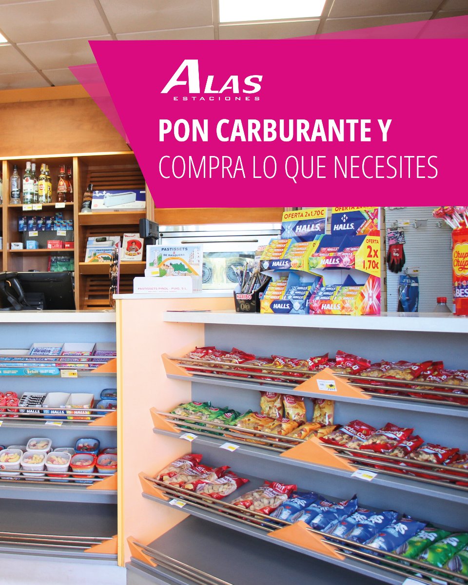 Reposta y aprovecha para llevar lo que te falta 🛒

Desde un refresco hasta accesorios para tu coche.

¡Todo en un mismo sitio, fácil y rápido! ⛽🚗🛍️

#AlasEstaciones #RepostaYCompra