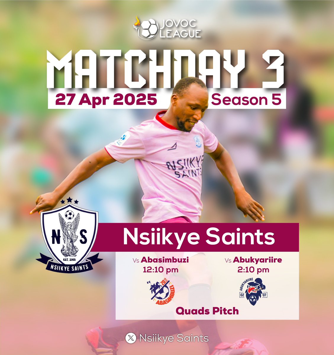 nsikyesaints's tweet photo. Another opportunity to network with @abasimbuzi
And @abukyariire1.
#JLS5
#wearethelivingsaints
π
Sunday 27th April 2025
ποΈ Kanyanya ex grounds https://t.co/kldBmKypGz