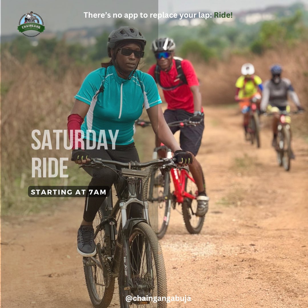 There’s no app to replace your lap….so you have to ride. #chaingang #abuja #mtb