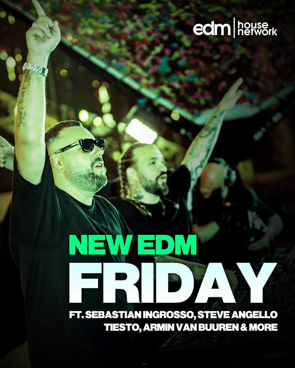 EDMHouseNetwork (@edmhousenetwrk) on Twitter photo Brand new music out today by <a href="/Ingrosso/">Sebastian Ingrosso</a> x <a href="/SteveAngello/">Steve Angello</a>, @Tiesto, @ArminvanBuuren, <a href="/DonDiablo/">Don-Diablo.ETH</a>, @AboveandBeyond, @NickyRomero, <a href="/WandWmusic/">W&W</a> & <a href="/KSHMRmusic/">KSHМR</a>, @DavidGuetta, and more!
Listen here: edmhousenetwork.com/new-edm-friday… Brand new music out today by <a href="/Ingrosso/">Sebastian Ingrosso</a> x <a href="/SteveAngello/">Steve Angello</a>, @Tiesto, @ArminvanBuuren, <a href="/DonDiablo/">Don-Diablo.ETH</a>, @AboveandBeyond, @NickyRomero, <a href="/WandWmusic/">W&W</a> & <a href="/KSHMRmusic/">KSHМR</a>, @DavidGuetta, and more!
Listen here: edmhousenetwork.com/new-edm-friday…