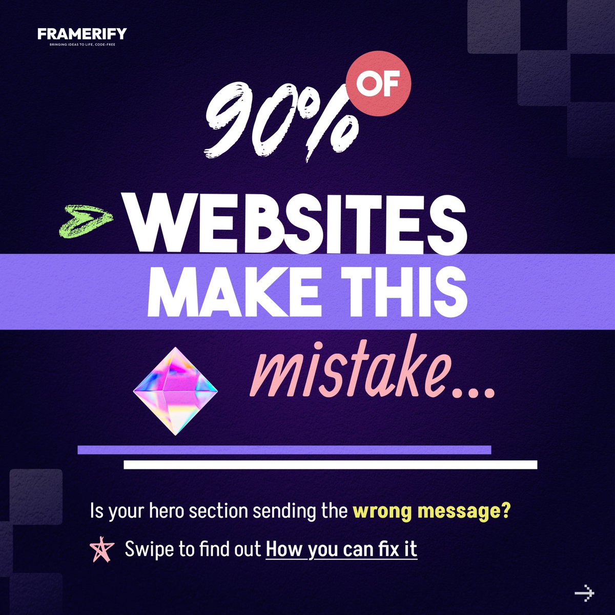 framerify's tweet image. Let’s fix it 🔥 

90% of websites mess up the hero section ❌ — costing leads and trust.
Is yours one of them? 🤔

#webdesign #growthhacking #Framerify #nocode